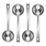 Flezoo 4Pcs Coffee Scoop Spoon - 1 Tablespoon Measuring Spoon, 15ML Stainless Steel Coffee Spoons, Long Handle Coffee Measuring Scoop for Ground Coffee, Loose Tea and Powder