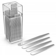 Flezoo 40 Metal Collar Stays for Men Dress Shirt 4 Various Sizes in Plastic Box