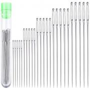 Flezoo 25pc Large Eye Hand Sewing Needle Cross Stitch Embroidery Needles For DIY Craft