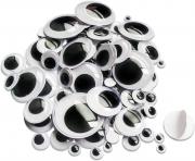 Flezoo 200X Wiggle Eyes Googly Wiggly Self Adhesive DIY Art Craft Scrapbooking Fun Toys